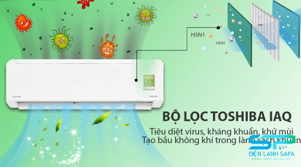 Bộ lọc có công nghệ kháng khuẩn, khử mùi hiện đại