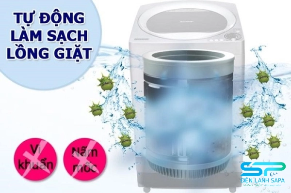 chế độ tự động vệ sinh lồng giặt