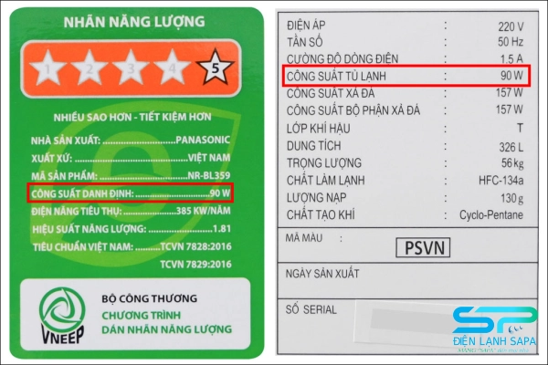 Công suất tủ lạnh là gì