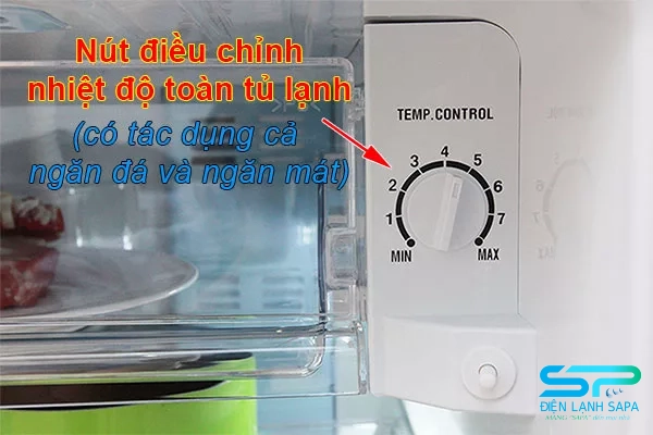 Đá tủ lạnh lâu đông do đặt mức công suất quá nhỏ