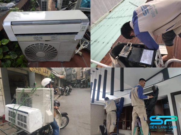 Điện Lạnh SAPA vận chuyển, lắp đặt máy lạnh tại vị trí mới chuẩn kỹ thuật