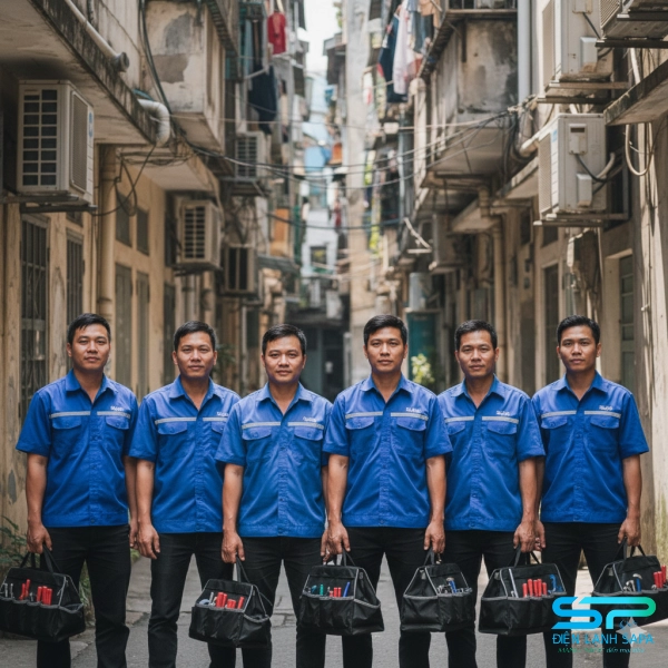 Đội ngũ kỹ thuật viên Điện Lạnh SAPA phục vụ chuyên nghiệp theo quy trình minh bạch
