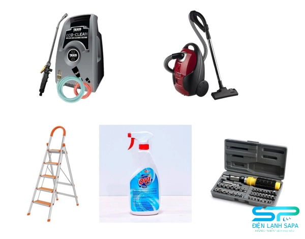 Dụng cụ cần có khi thực hiện cách vệ sinh máy lạnh tại nhà