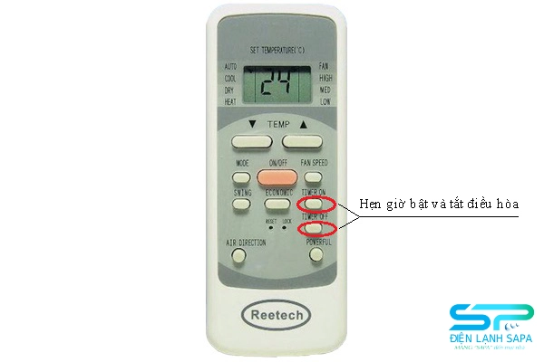 hẹn giờ bật và tắt điều hòa