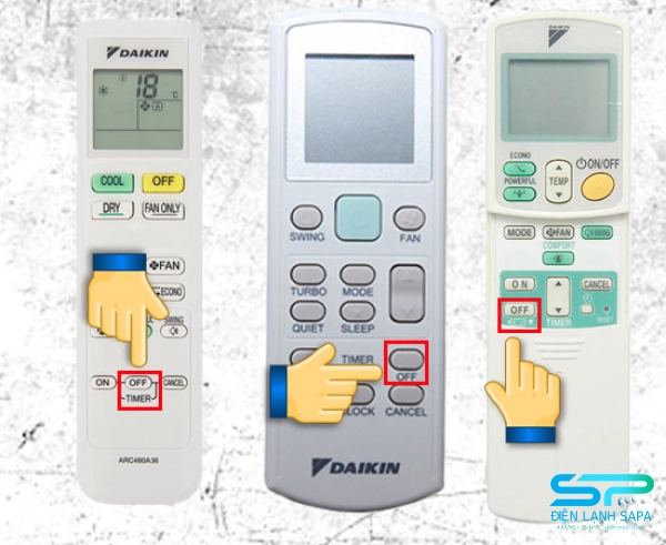 Hẹn giờ tắt máy lạnh Daikin