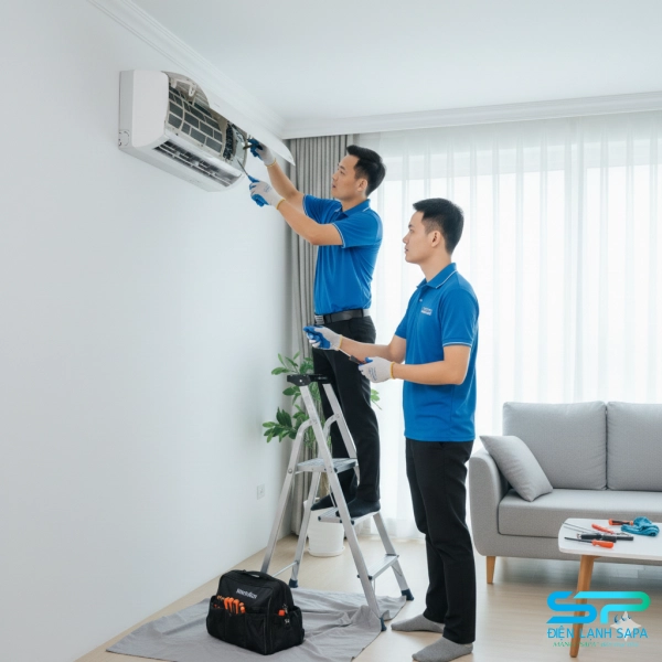Thợ phụ Điện Lạnh SAPA học nghề từ những công việc cơ bản