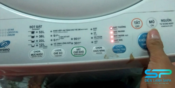 khởi động lại máy giặt toshiba
