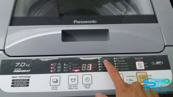 Kích hoạt chế độ vệ sinh lồng giặt cho máy giặt Panasonic
