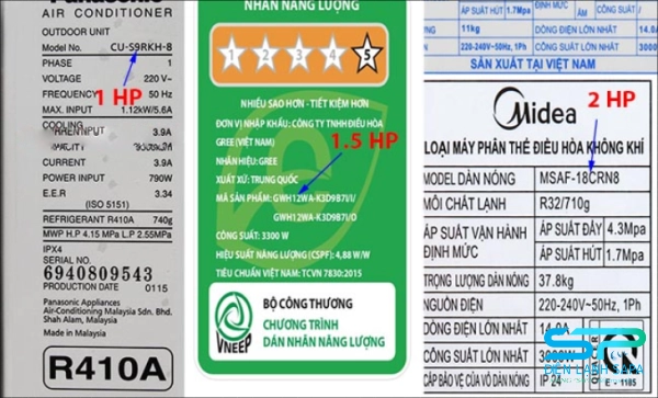 Ký hiệu Hp của máy lạnh