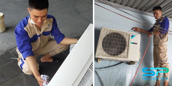 Thợ Điện Lạnh SAPA tiến hành vệ sinh máy lạnh tại nhà Quận 4 đúng kỹ thuật