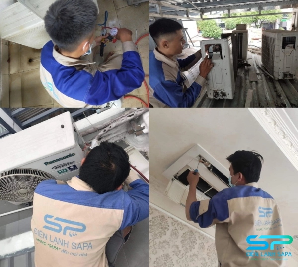 Kỹ thuật viên Điện Lạnh SAPA sửa máy lạnh tại nhà Quận 3, tác phong chuyên nghiệp, đồng phục đầy đủ