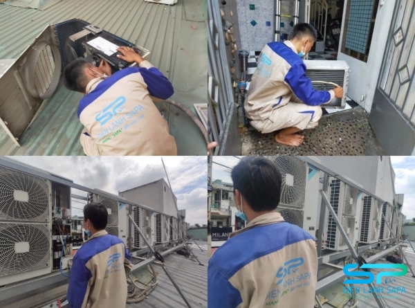 Thợ sửa máy lạnh Quận 3 của Điện Lạnh SAPA đến tận nơi kiểm tra và sửa chữa máy lạnh cho khách hàng