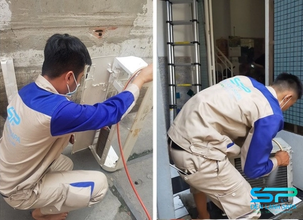 Tháo dàn lạnh và dàn nóng để vệ sinh máy lạnh đúng kỹ thuật tại nhà Quận 1