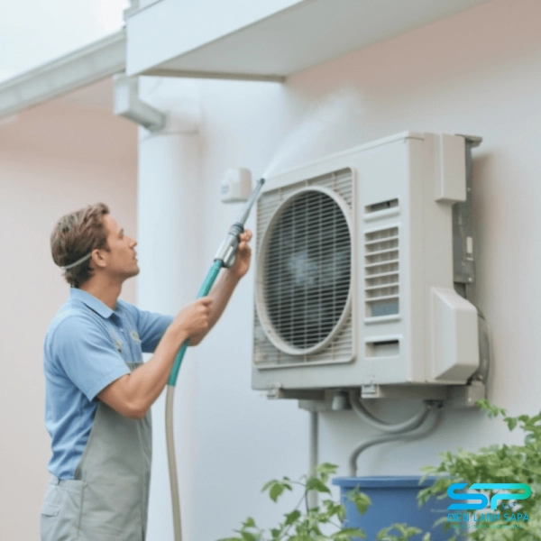 Làm sạch bề mặt dàn nóng máy lạnh