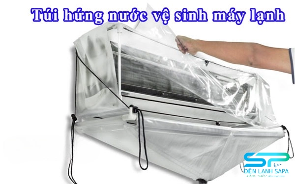 Lắp đặt túi chuyên dụng để hứng nước