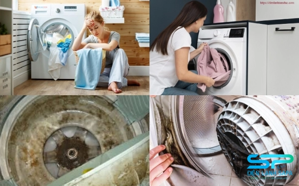 Máy giặt bốc mùi, quần áo không sạch, cặn bẩn bám nhiều hay máy kêu ồn là lúc cần vệ sinh
