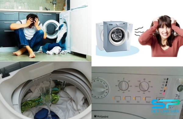 Máy giặt cần sửa khi gặp các lỗi: mất nguồn, kêu to rung lắc, rò rỉ nước, không vắt khô hoặc báo lỗi.