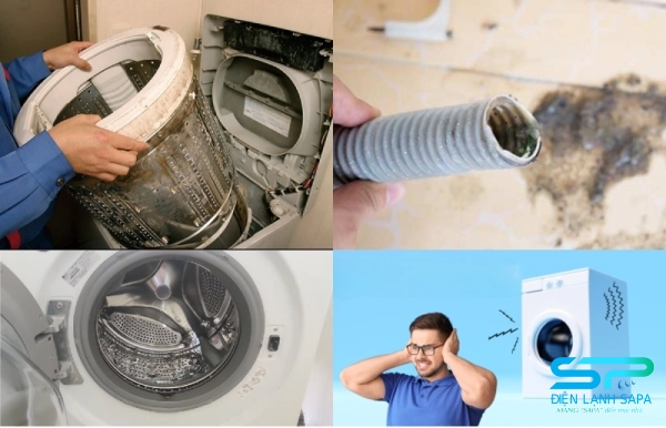 Máy giặt dễ bám cặn, tắc nước, mốc gioăng, ồn rung; nên vệ sinh định kỳ 3–6 tháng/lần.