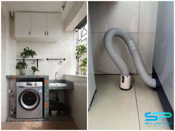 Máy giặt không thể xả nước do đường thoát nước quá cao