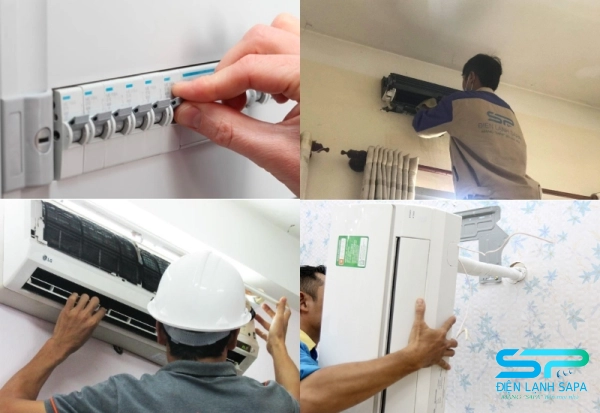 Thợ SAPA ngắt điện an toàn tháo dàn nóng dàn lạnh ống đồng cẩn thận tại căn hộ nhà phố khu Nguyễn Văn Đậu