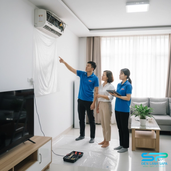 Điện Lạnh SAPA kiểm tra, nghiệm thu và theo dõi phản hồi khách hàng sau dịch vụ
