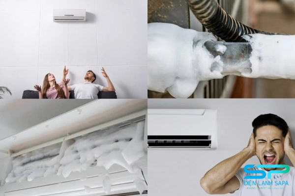 Thiếu gas khiến máy lạnh yếu lạnh, đóng tuyết, kêu lạ, mùi hôi, tốn điện và dễ tự ngắt