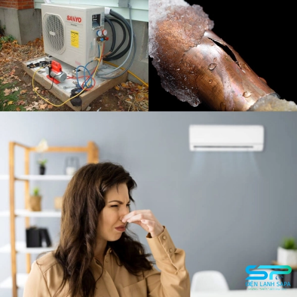 Thiếu gas máy lạnh do rò rỉ ống đồng, lắp đặt kém, ăn mòn, không bảo dưỡng hay van nạp hở