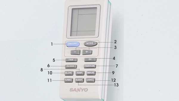 Hướng dẫn dùng remote máy lạnh Sanyo chi tiết cho người mới