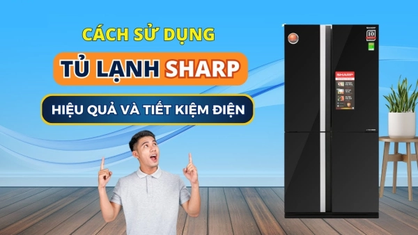 Cách sử dụng tủ lạnh Sharp tiết kiệm điện hiệu quả