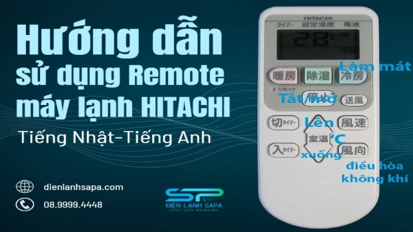 Hướng dẫn sử dụng Remote máy lạnh Hitachi tiếng Nhật - tiếng Anh