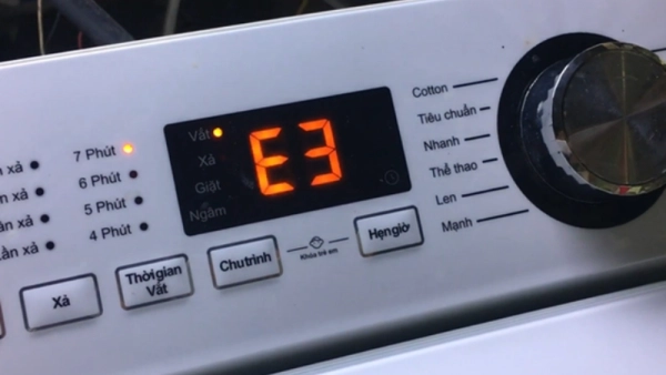 Máy giặt Casper báo lỗi e3 là bị gì? Cách khắc phục ra sao?