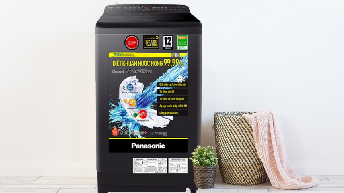 Các bước thực hiện cách sấy đồ bằng máy giặt Panasonic cũng rất đơn giản